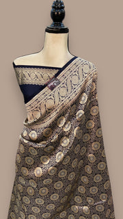 Pure Katan Silk Banarasi Handloom Saree - Tanchui Brocade - The Handlooms