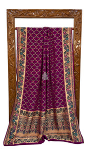 Pure Georgette Banarasi Handloom Saree - with meenakari work - The Handlooms