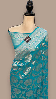 Khaddi Georgette Handloom Banarasi Saree - The Handlooms