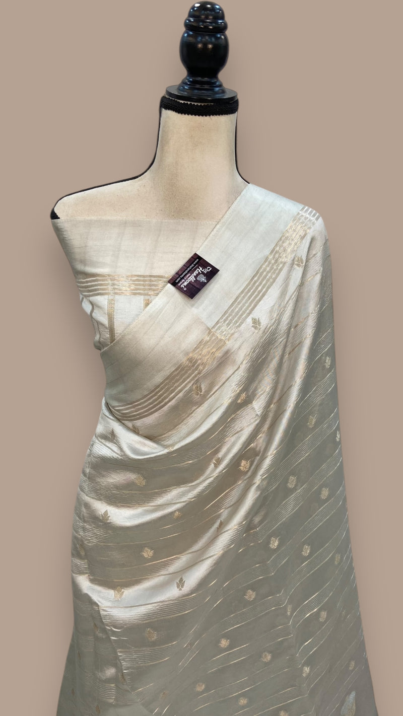 Pure Mango Silk Banarasi Handloom Saree - The Handlooms