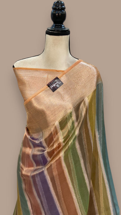 Pure Kora Tissue Handloom Banarasi Saree