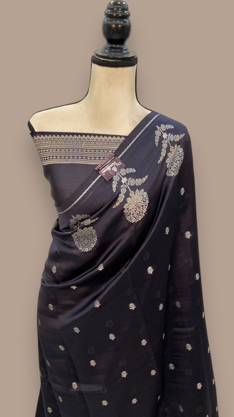 Pure Mango Silk Banarasi Handloom Saree - The Handlooms