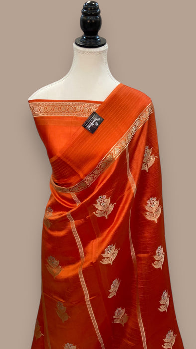 Pure Mango Silk Banarasi Handloom Saree