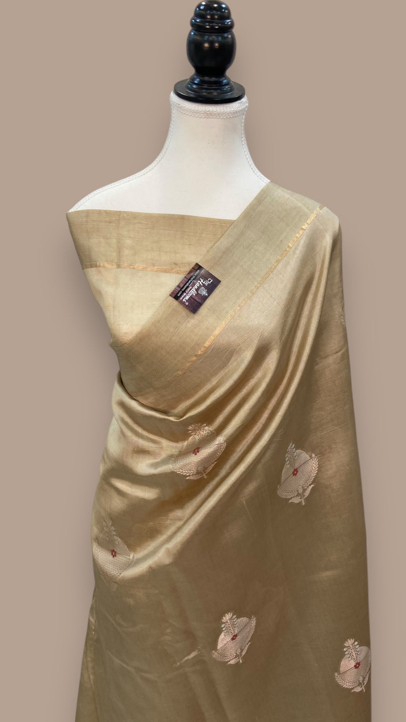Pure Mango Silk Banarasi Handloom Saree - The Handlooms