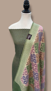 Tissue Khaddi Georgette Banarasi Dress material - The Handlooms