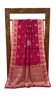 Pure Chiffon Khaddi Banarasi Saree - The Handlooms