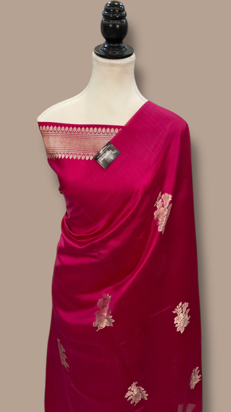 Pure Mango Silk Banarasi Handloom Saree - The Handlooms
