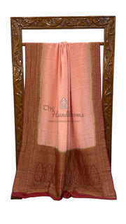 Pure Khaddi Crepe Georgette Handloom Banarasi Saree - The Handlooms