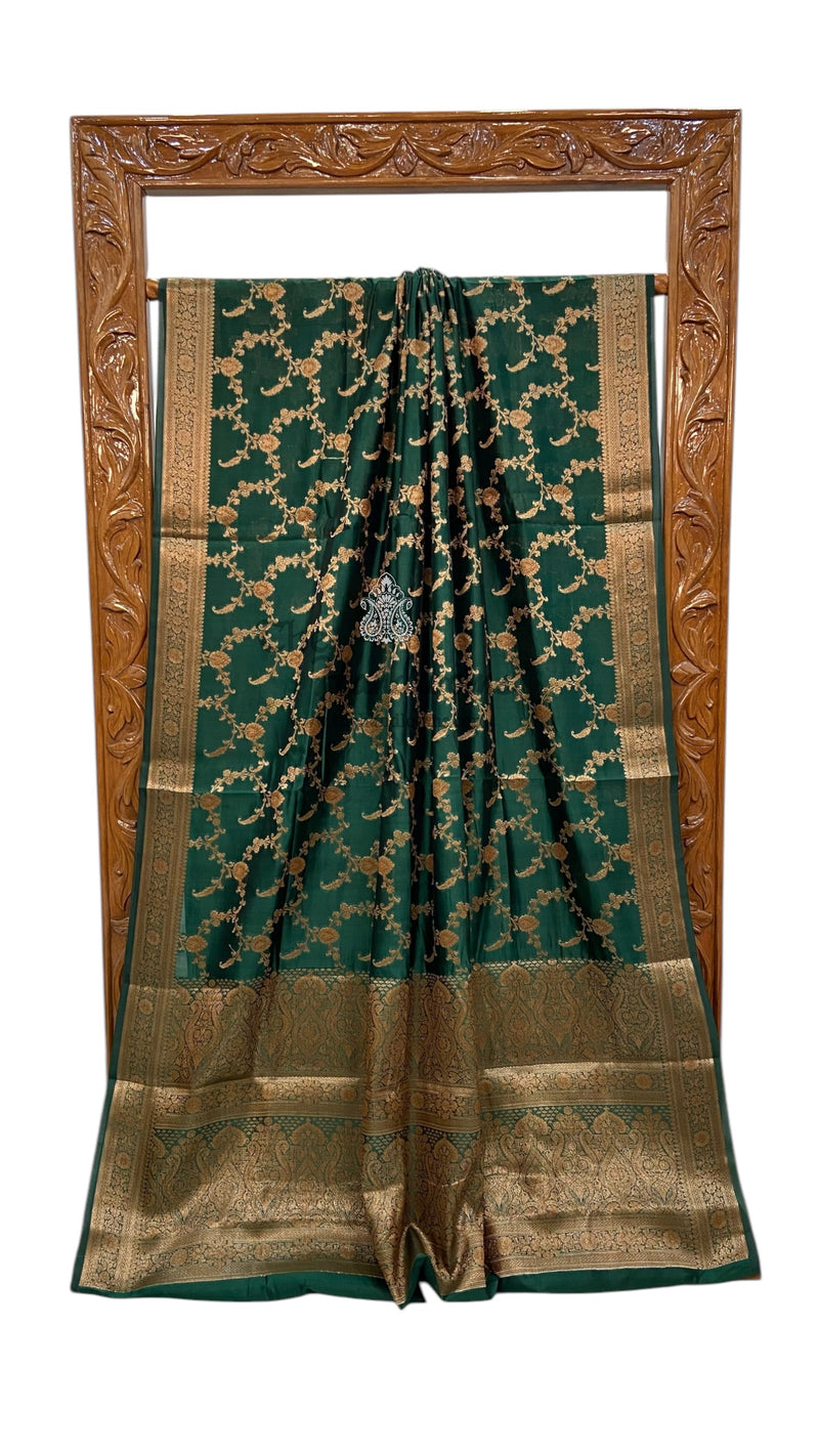 Pure Mango Silk Banarasi Handloom Saree - The Handlooms