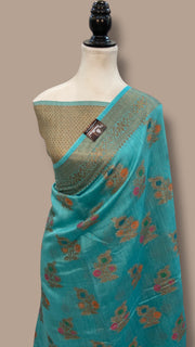 Moonga Georgette Handloom Banarasi Saree - The Handlooms
