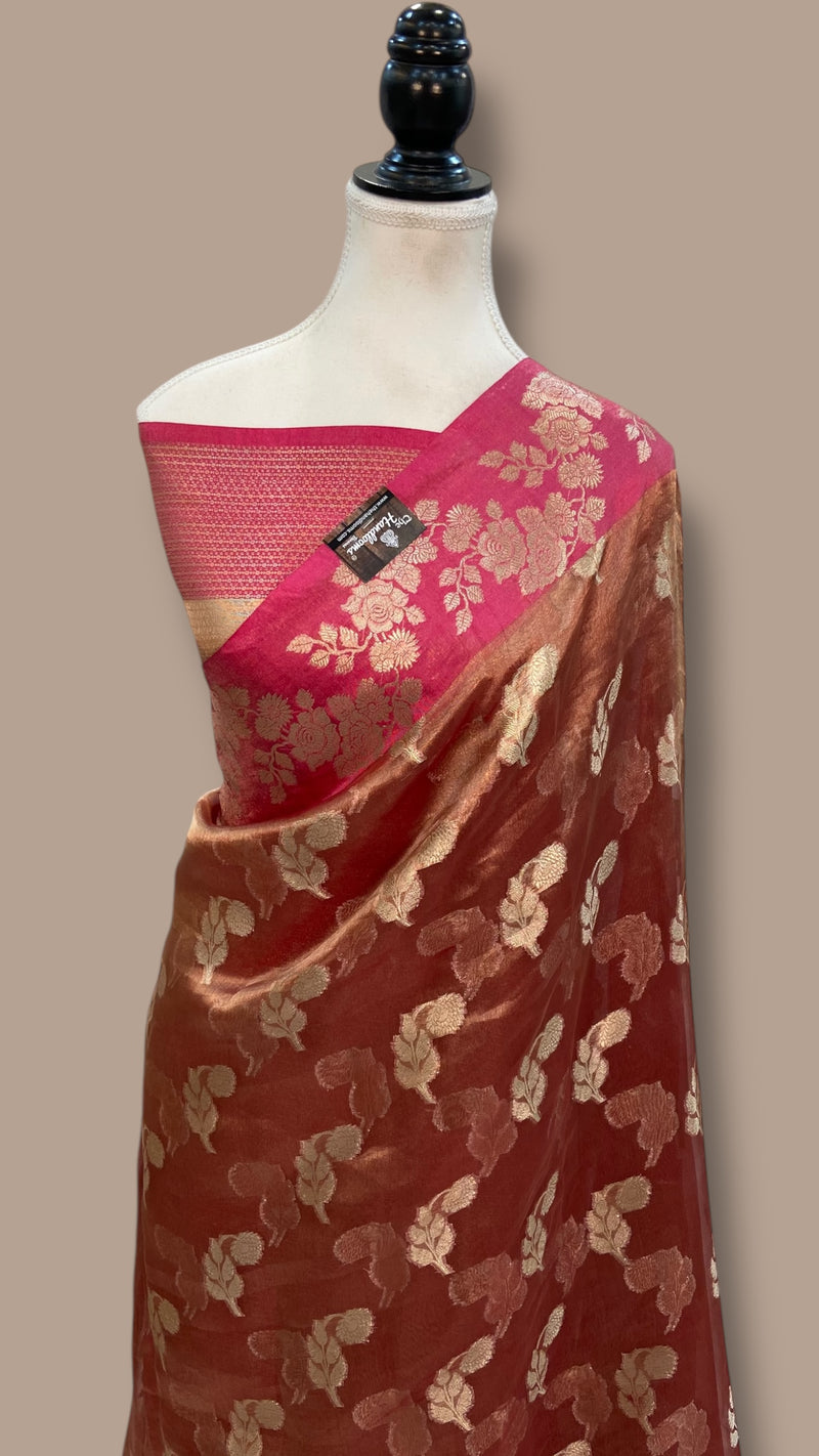 Pure Kora Tissue Handloom Banarasi Saree - The Handlooms