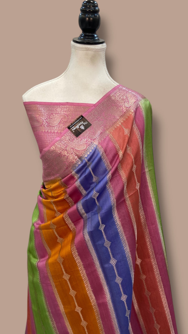 Pure Chiniya Silk Handloom Banarasi Saree - The Handlooms