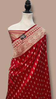 Pure Katan Silk Banarasi Handloom Saree - All Over Sona Roopa Kadua Motifs - The Handlooms