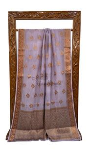 Pure Chiffon Khaddi Banarasi Saree - The Handlooms