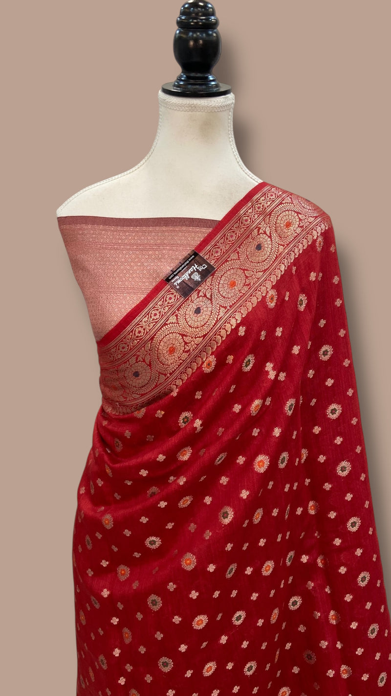 Moonga Silk Handloom Banarasi Saree - The Handlooms