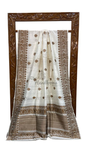 Pure Tussar Silk Handloom Banarasi Saree - The Handlooms