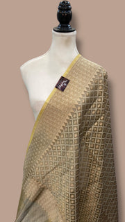 Pure Tissue Reshmi Zari Banarasi Brocade Handloom Dupatta - The Handlooms