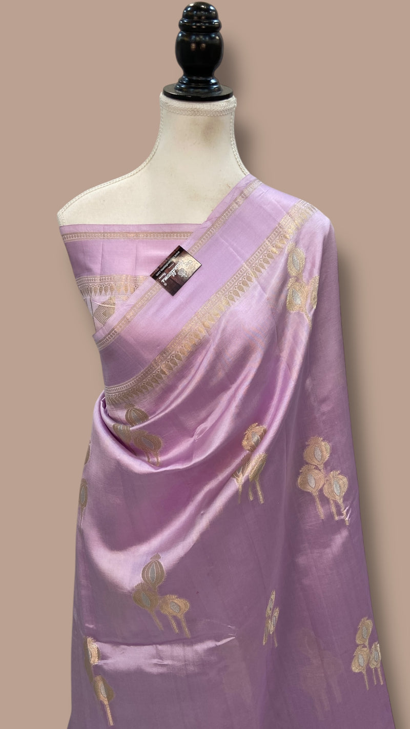 Pure Mango Silk Banarasi Handloom Saree - The Handlooms
