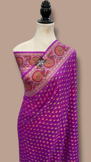 Pure Chiffon Khaddi Banarasi Saree - The Handlooms