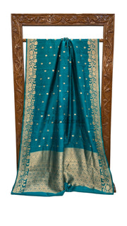Pure Katan Silk Banarasi Handloom Saree - All over Kadua motifs - The Handlooms