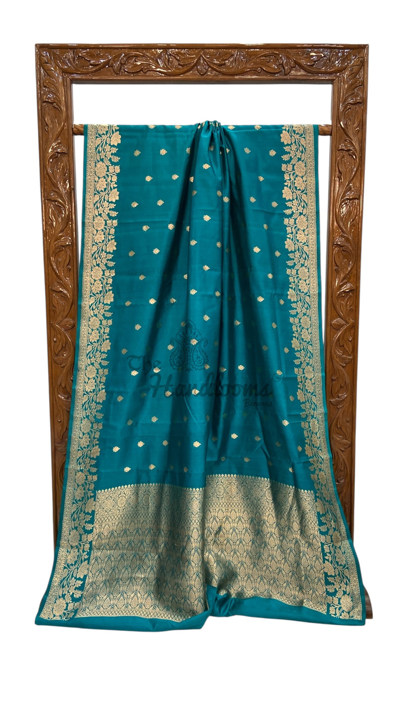 Pure Katan Silk Banarasi Handloom Saree - All over Kadua motifs - The Handlooms