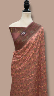 Pure Butter Crepe Banarasi Saree - The Handlooms