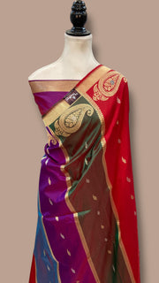 Pure Katan Silk Banarasi Handloom Saree - Rangkat - The Handlooms