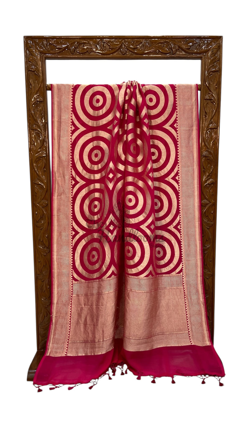 Khaddi Georgette Handloom Banarasi Saree - The Handlooms