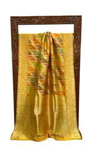 Ektara Pure Katan Silk Banarasi Handloom Saree - All Over Kadiyal Jaal Work - The Handlooms