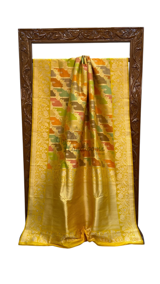 Ektara Pure Katan Silk Banarasi Handloom Saree - All Over Kadiyal Jaal Work - The Handlooms