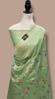 Ektara Pure Katan Silk Banarasi Handloom Saree - All Over Kadiyal Jaal Work - The Handlooms