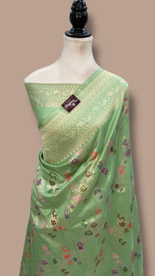 Ektara Pure Katan Silk Banarasi Handloom Saree - All Over Kadiyal Jaal Work - The Handlooms
