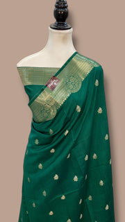 Pure Chiniya Silk Handloom Banarasi Saree - The Handlooms