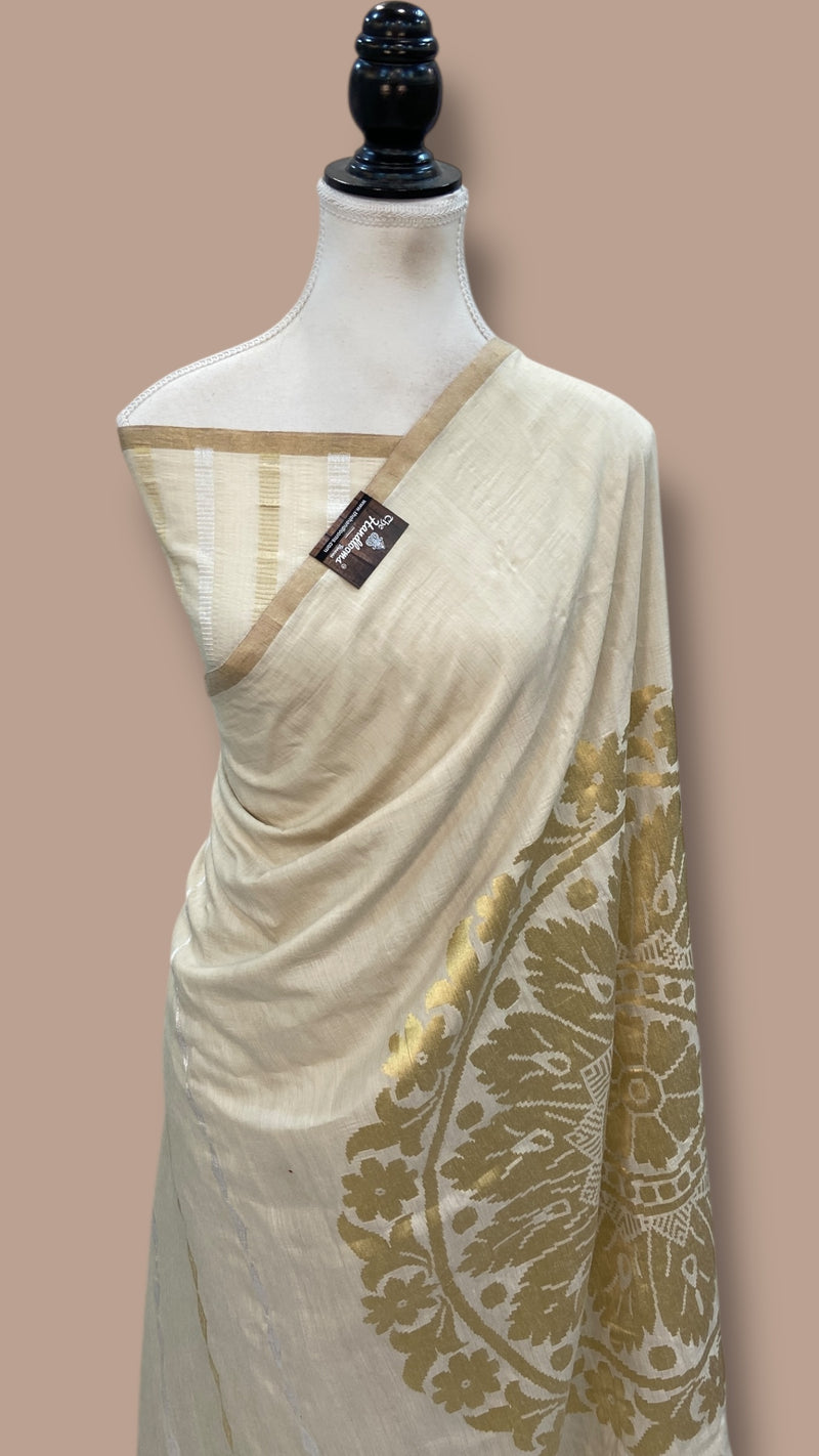 Moonga Georgette Handloom Banarasi Saree - The Handlooms