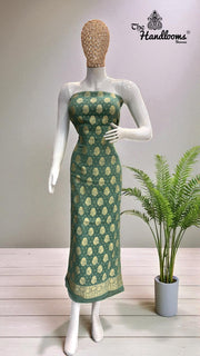 Tissue Khaddi Georgette Banarasi Dress material - The Handlooms