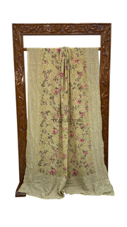 Pure Georgette Handloom Banarasi Saree - Digital Print With Chikankari - The Handlooms