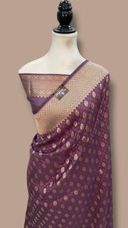 Pure Katan Silk Banarasi Handloom Saree - All Over Sona Roopa Jaal Work - The Handlooms
