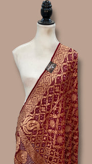 Pure Georgette Banarasi Bandhej Handloom Dupatta - The Handlooms