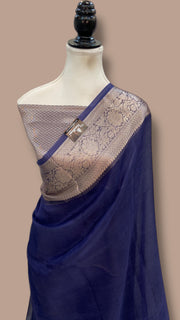 Pure Kora Tissue Handloom Banarasi Saree - The Handlooms