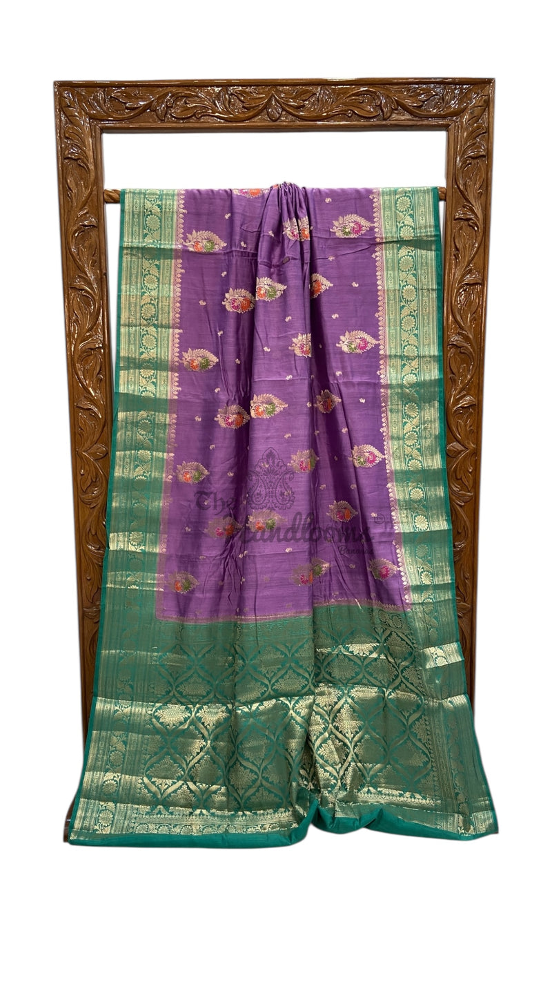 Pure Chiniya Silk Handloom Banarasi Saree - The Handlooms