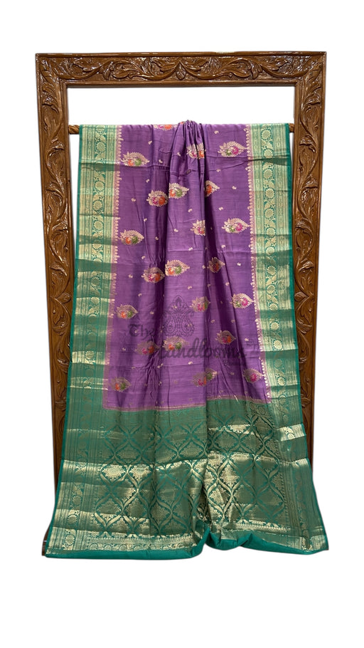 Pure Chiniya Silk Handloom Banarasi Saree - The Handlooms