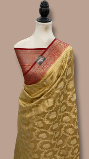 Pure Chiniya Silk Handloom Banarasi Saree - The Handlooms