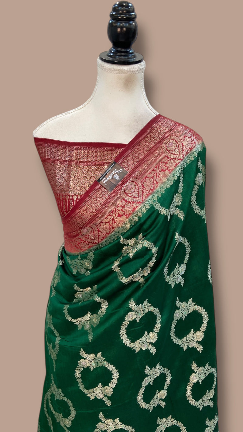 Pure Chiniya Silk Handloom Banarasi Saree - The Handlooms
