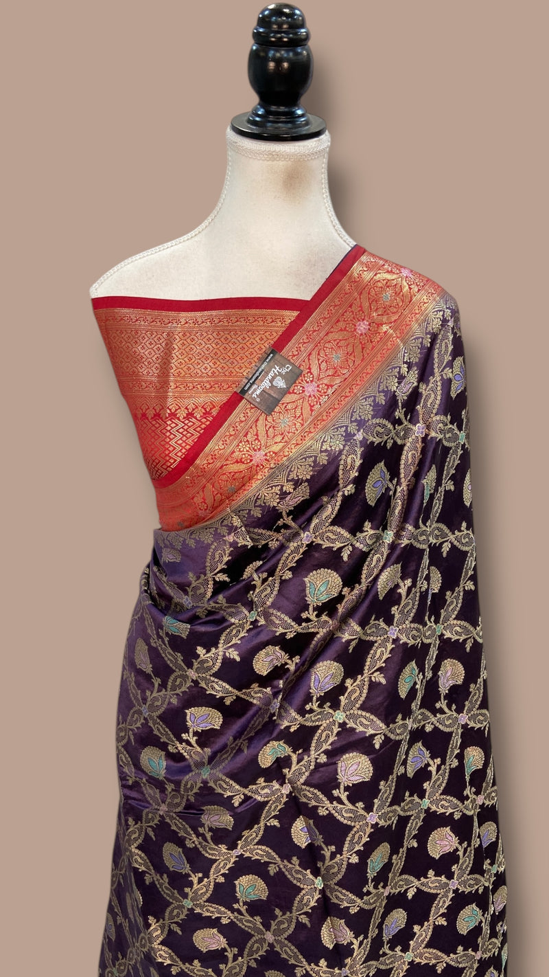 Pure Dupion Silk Banarasi Saree - The Handlooms