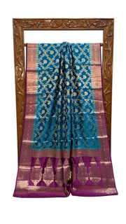 Pure Dupion Silk Banarasi Saree - The Handlooms