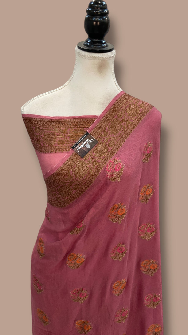 Pure Chiffon Khaddi Banarasi Saree