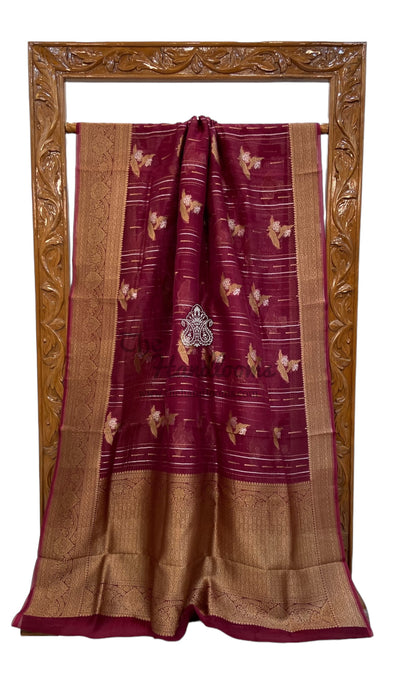 Pure Kora Handloom Banarasi Saree