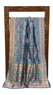 Pure Katan Silk Banarasi Handloom Saree - All over Jaal work with Meenakari - The Handlooms