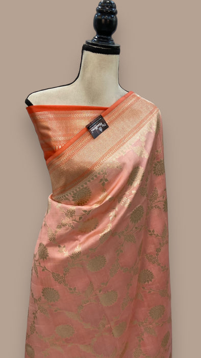 Pure Dupion Silk Banarasi Saree - Gold Zari