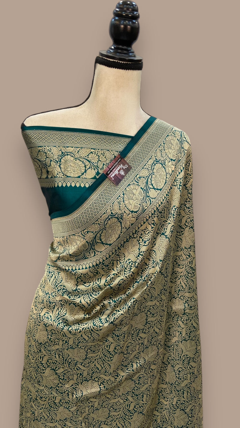 Pure Katan Silk Banarasi Handloom Saree - Tanchui Brocade - The Handlooms